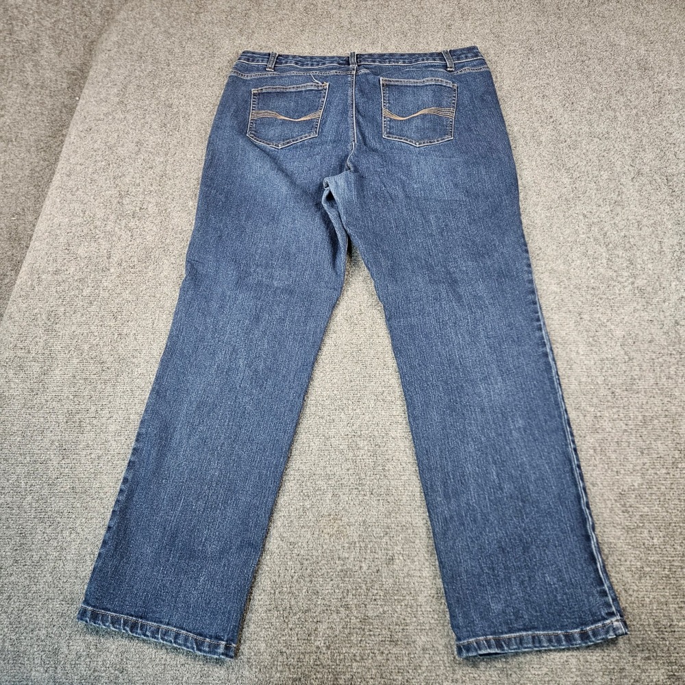 Bandolino Mandie Straight Leg Jeans Womens 18W Medium Wash Blue Denim Stretch - Picture 2 of 12